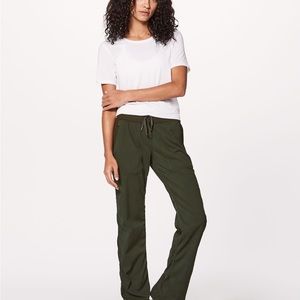 LULULEMON Dance Studio Unlined Pant 32” Olive Green
